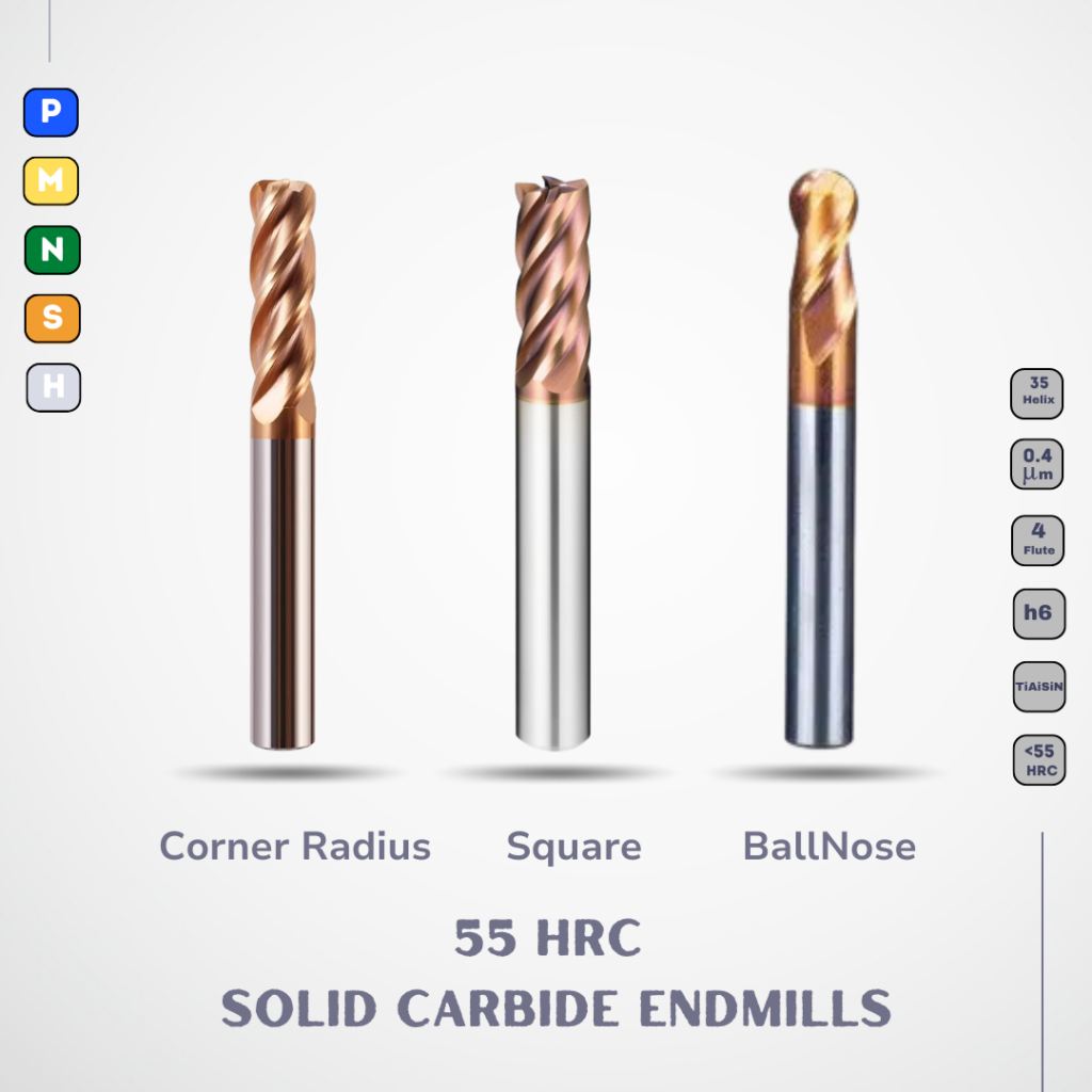 Hrc Solid Carbide Endmill Ballnose Cr New Generation Tools